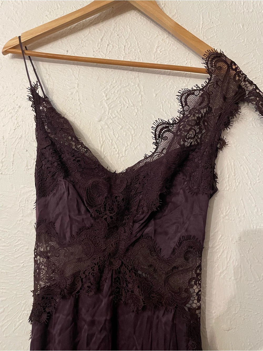 BHLDN Plum Lace-Trim Midi Dress - Picture 7 of 10